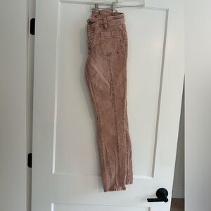 Size 0 Women’s rose pink Prana corduroy pants.